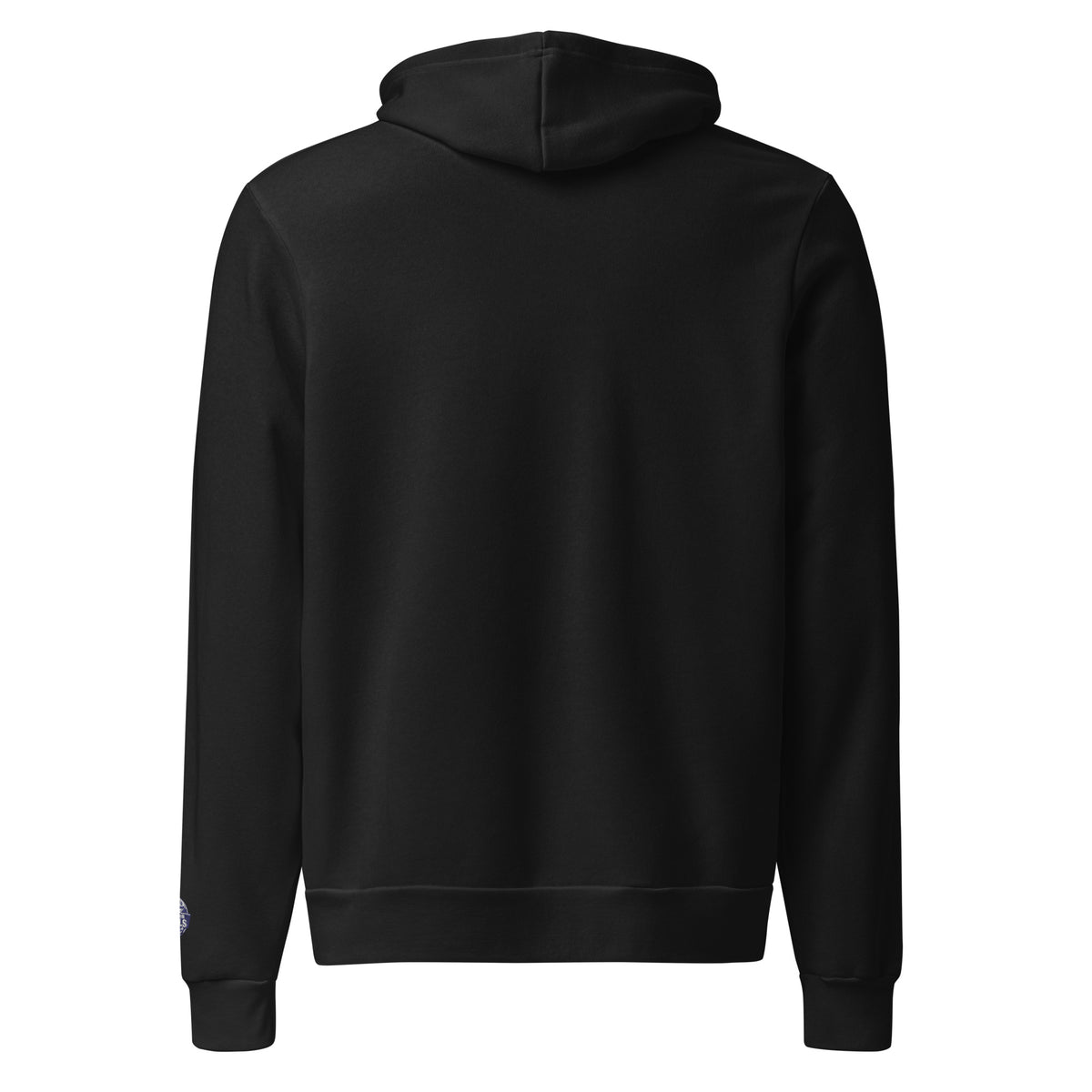 Unisex Outdoor Lifestyle Hoodie Walk Your Trails, Black hoodie on a white background