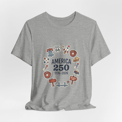 America 250 1776-2026 Tee | 250th Anniversary 4th of July Patriotic