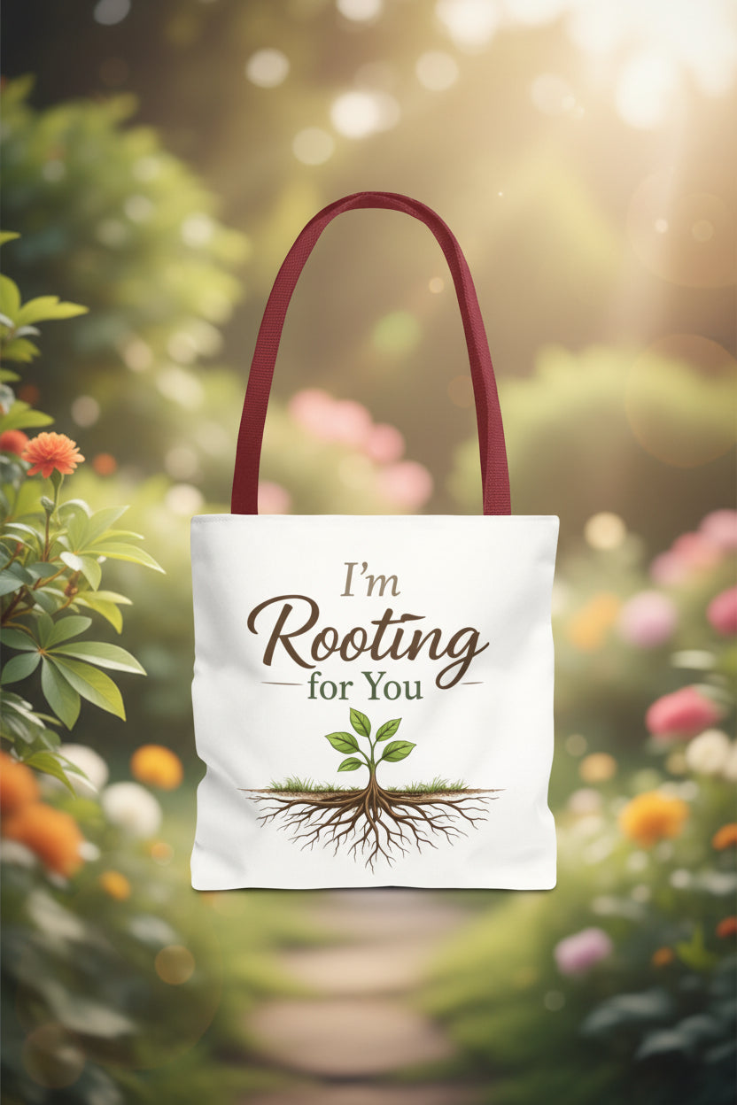 I’m Rooting for You Tote Bag, Tote bag with &