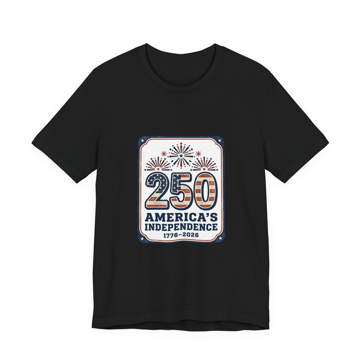 America’s Independence Tee, Black t-shirt with 250 America&