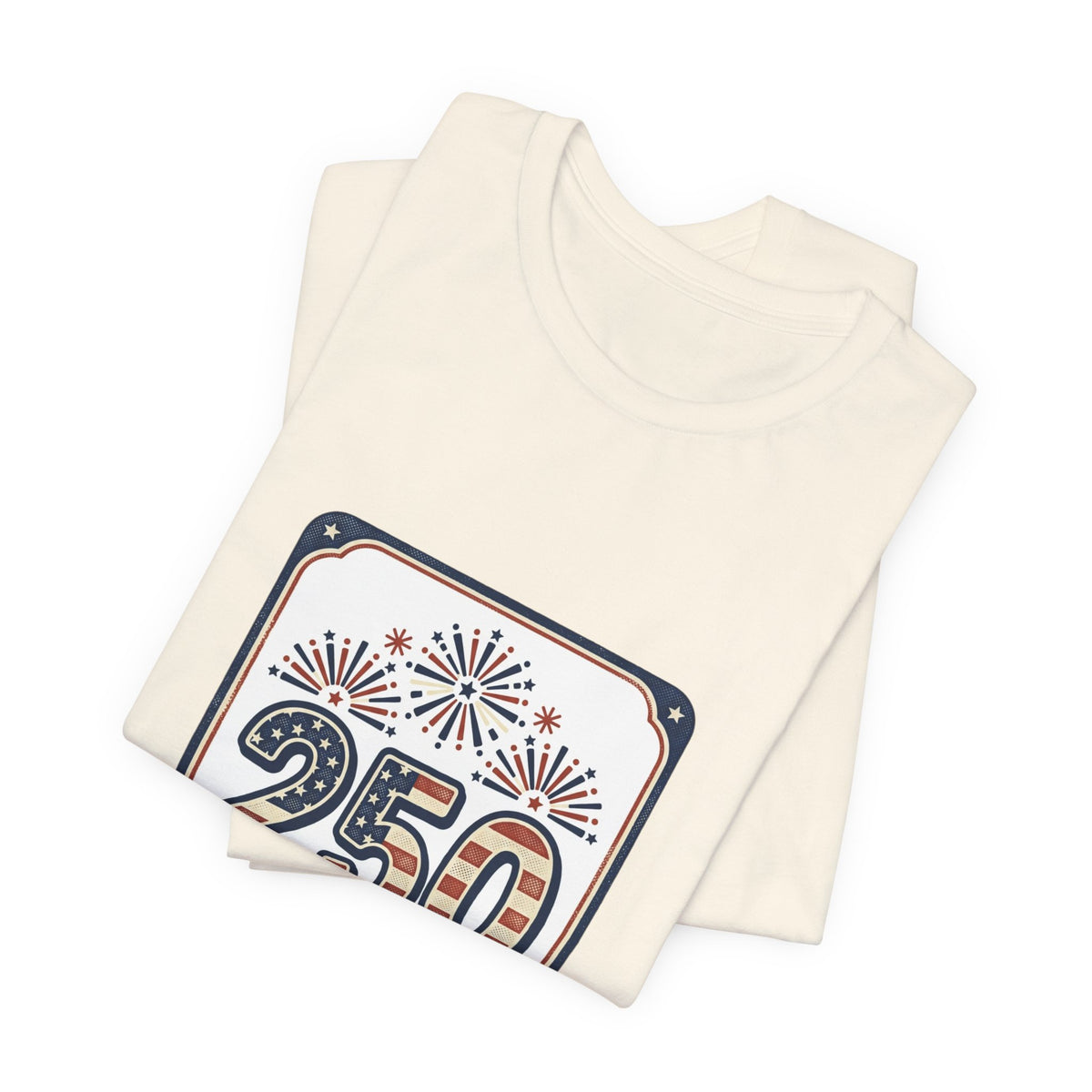 America’s Independence Tee, Folded tank top with a graphic design on a white background