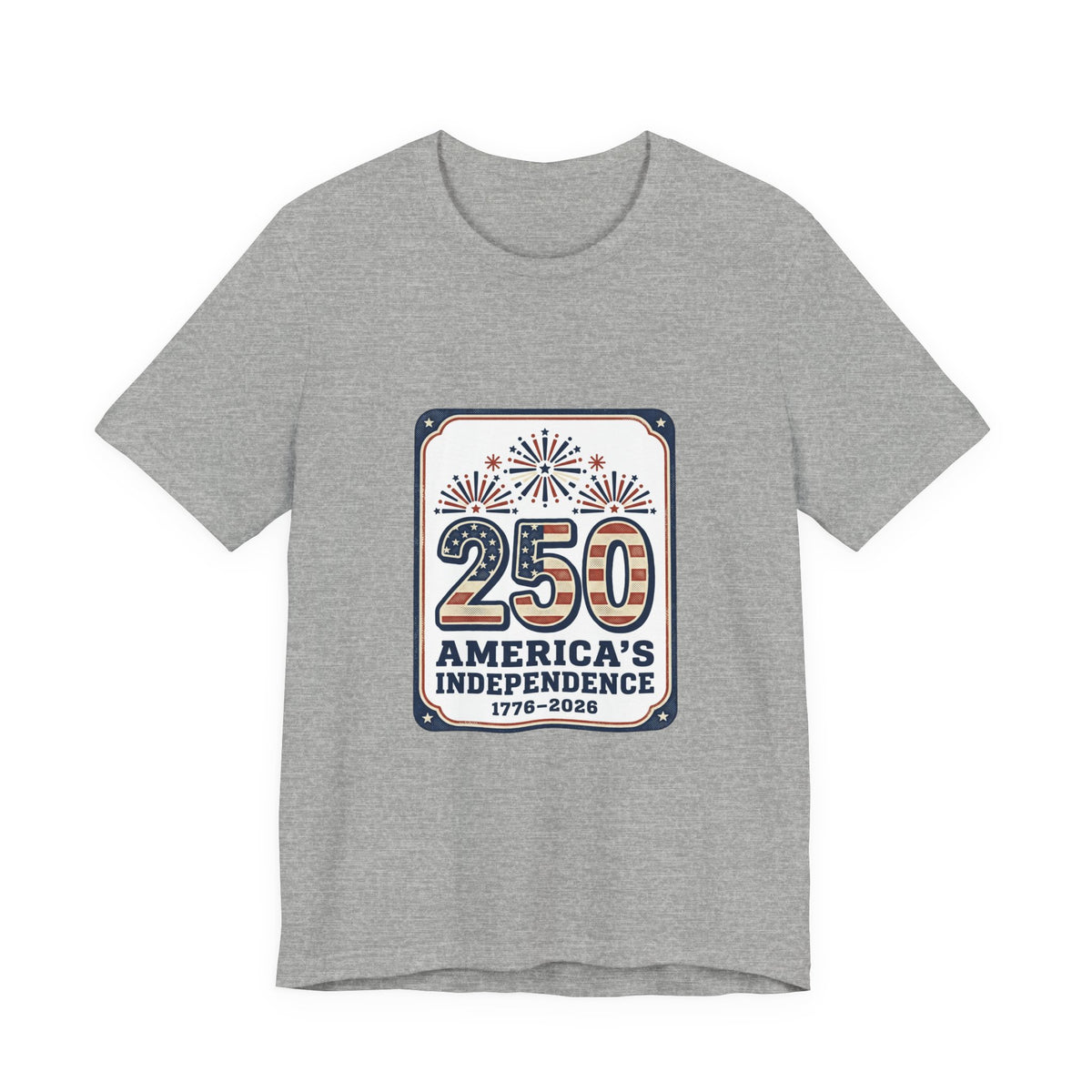 America’s Independence Tee, Gray t-shirt with 250 America&