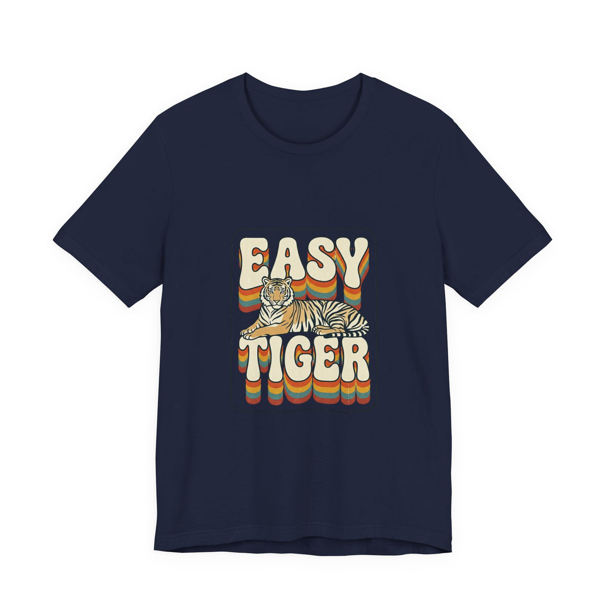 Easy Tiger Retro Tiger Graphic Tee, Black t-shirt with &