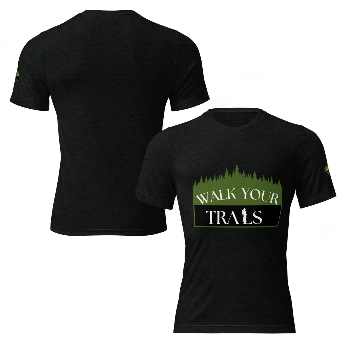 Short Sleeve T-Shirt, Black t-shirt with &